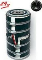 Подогреватель топливного фильтра сдвоенный бондажный, 24В, с кнопкой, 117-125мм