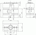 Емкость для воды и дизельного топлива на 1000 литров, прямоугольная горизонтальная