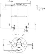 Емкость для воды и дизельного топлива на 1500 литров, цилиндрическая вертикальная