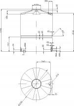 Емкость для воды и дизельного топлива на 2000 литров, цилиндрическая вертикальная