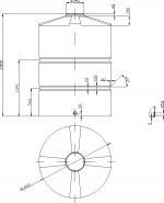Емкость для воды и дизельного топлива на 3000 литров, цилиндрическая вертикальная